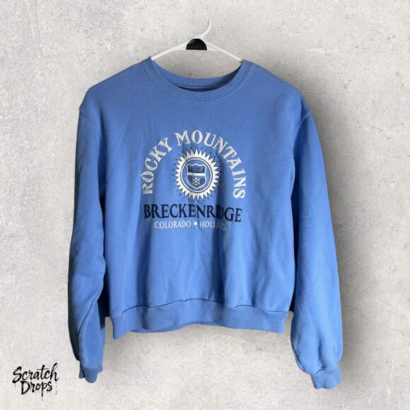 Hollister Rocky Mountains Sweatshirt XS Breckenridge Colorado Trendy Pullover - Picture 1 of 3